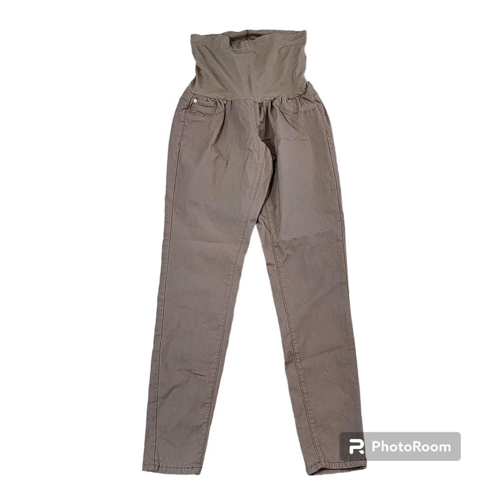 YMI Maternity pants size large Khaki Tan